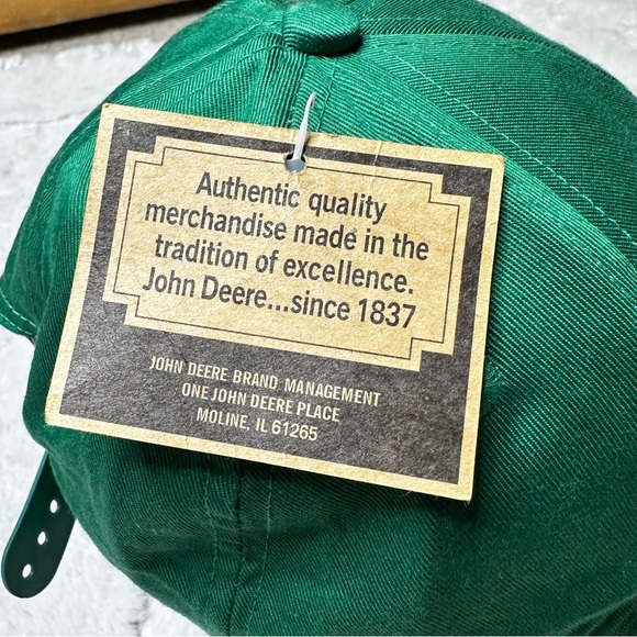 NWT John Deere Embroidered SnapBack Trucker Cap Hat Green Adult Unisex OS - Picture 9 of 11